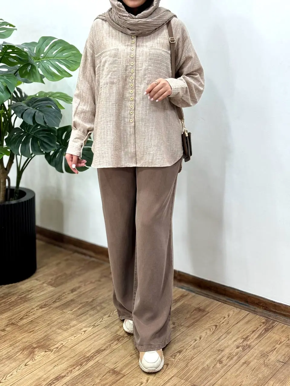 تونیک مانتویی دکمه دار شمیم